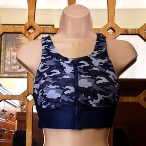 Fabletics Camo Sports Bra Top High Impact Small